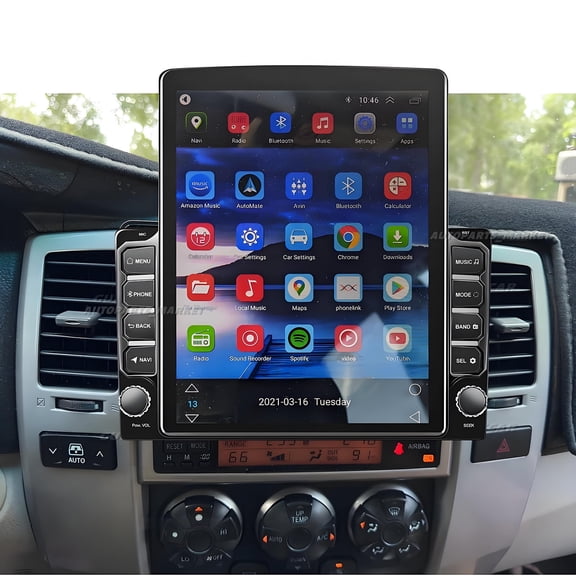 Eforcase Car Radio for Toyota 4Runner 2003-2009 with Wireless Carplay Android Auto, 9.7 Inch IPS Touchscreen Android Car Stereo with WiFi/DSP/Bluetooth/SWC/FM,GPS Navigation   Backup Camera