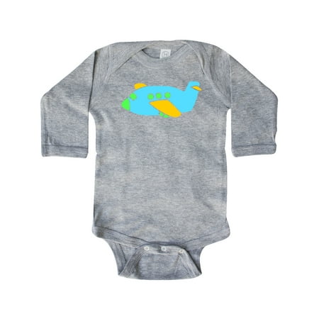 

Inktastic Blue Airplane Gift Baby Boy or Baby Girl Long Sleeve Bodysuit