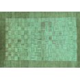 thumbnail image 1 of Ahgly Company Machine Washable Indoor Rectangle Abstract Turquoise Blue Modern Area Rugs, 8' x 10', 1 of 4