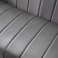 thumbnail image 2 of Better Home Products Foxy Velvet Sofa with Gleaming Gold Steel Base in Blue, Fully Assembled (Gray), 2 of 9