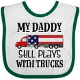 thumbnail image 3 of Inktastic Daddy Plays with Trucks Boys or Girls Baby Bib, 3 of 4