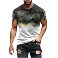 thumbnail image 2 of Qertyioot Chemises de Sport pour Hommes, Pull Imprimé Col Rond Décontracté Shorts de Sport Manches T Shirt, 2 of 5