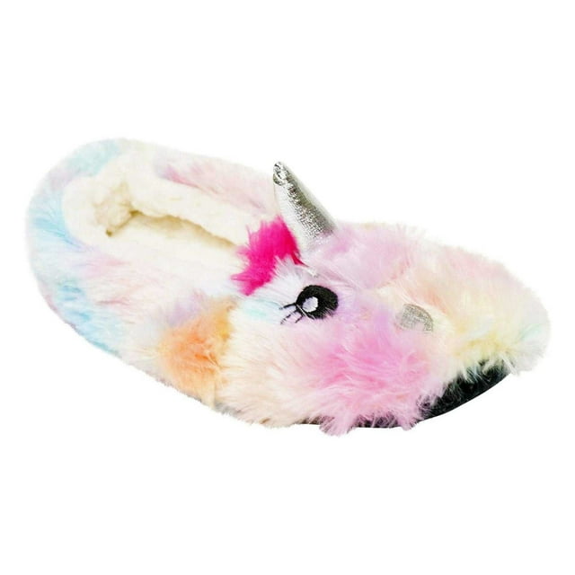 K Collection Girls Unicorn Plush 3D Slippers