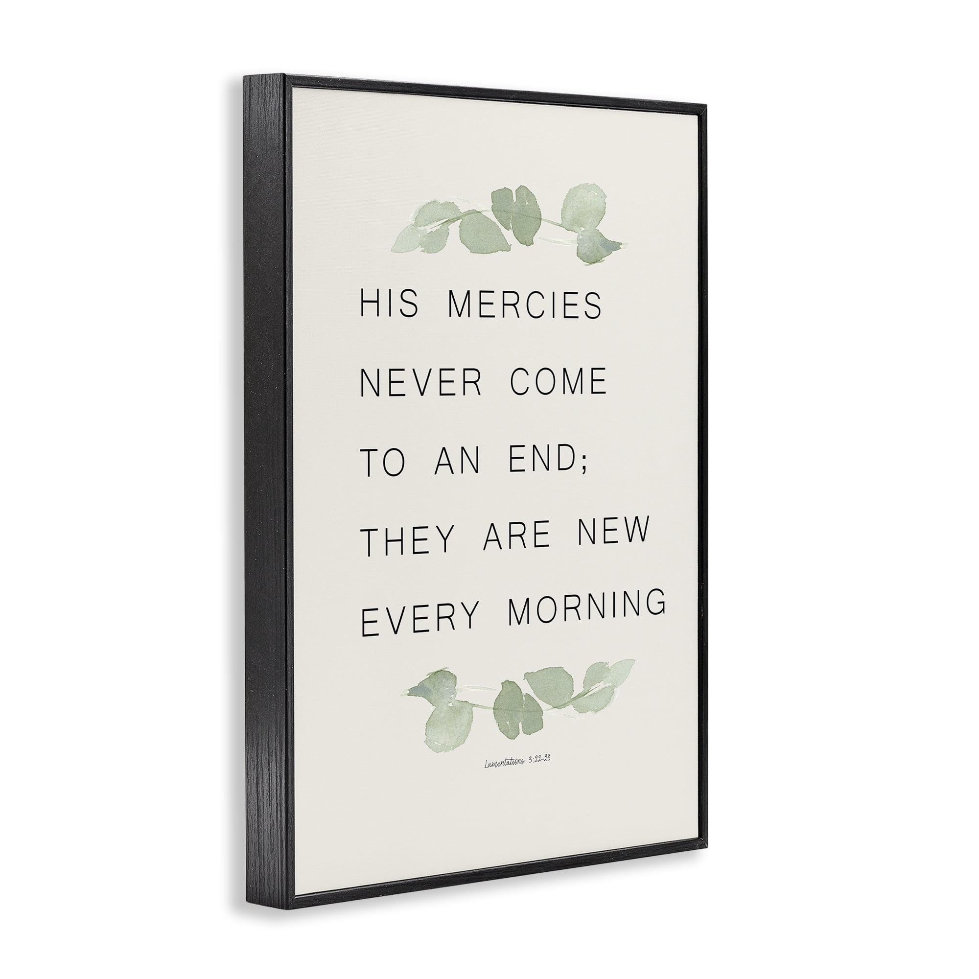 Stupell Industries Mercies New Every Morning Black Framed Giclee Art, design by Lucille Price