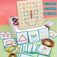 thumbnail image 1 of Juguete creativo Montessori para bebé, tablero de goma con tarjetas, Educación Infantil, juguetes educativos para niños en edad preescolar, 1 of 6
