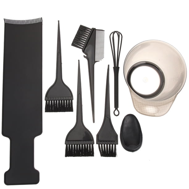 1 juego de herramientas para teñir el cabello, cepillos, peines y paletas para teñir el cabello.
