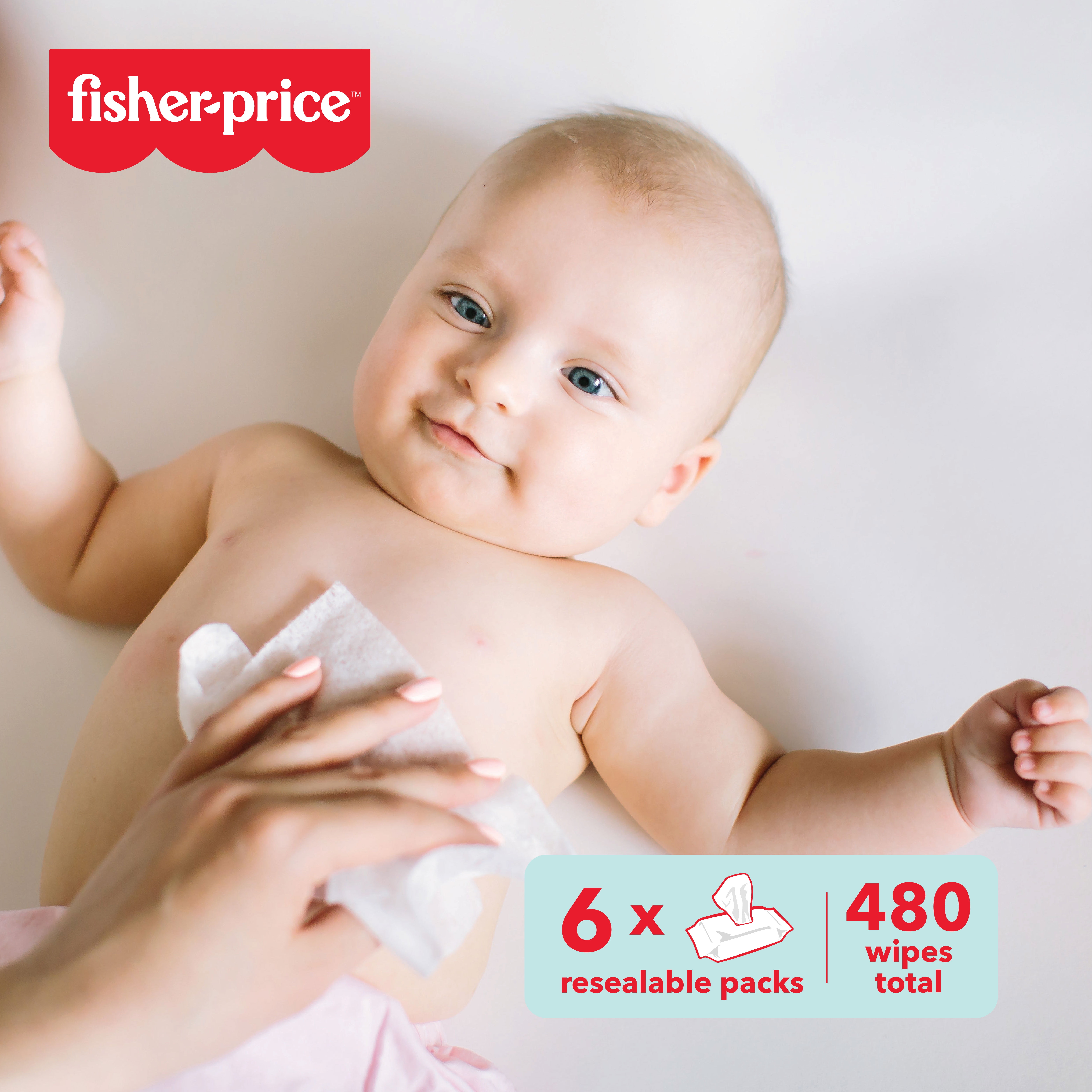 Fisher-Price Standard Wipes 72ct 2 pack, Total 144 pcs