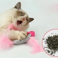 thumbnail image 4 of Mascota Gato con Forma de Pez Juguete Masticando Juguete Juega Juguete 30cm Rosado, 4 of 9