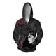 thumbnail image 5 of Sudadera con capucha holgada para hombre de otoño Novedades en sudaderas y sudaderas Sudadera con capucha con estampado de monstruo femenino enmascarado Sudadera con capucha y cremallera, 5 of 5