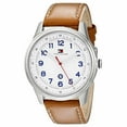 thumbnail image 1 of Tommy Hilfiger Men's 1710311 White Dial Brown Leather Strap Watch, 1 of 1