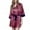 Wine, variant on Women Sexy Black Silk Satin Kimono Robe Lace Bathrobe Lingerie Sleepwear Pajamas Lingerie Bra