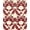 Red, Pattern 3, variant on ODIKA Chinoiserie Toile Wildlife Refined Tone Repeating European Tiger for King Size Bedroom, Master Suite, Under Bed, Foldable Easy Care
