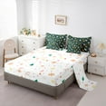 thumbnail image 5 of Homewish Kawaii Gingerbread Man 7-Piece Bedding Comforter Set,Cute Christmas Snowman King Bedding Sets,Green Brown White Bed Sheets For Girls Kids,Breathable Home Decor Reversible, 5 of 8