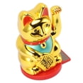 thumbnail image 1 of Bras Ondulant Chat Chanceux Solaire Alimenté la Lumière Détection Base Rotative Apporter la Richesse Chance 5 Pouces Fortune Chat Décoration Ondulant Bras Chanceux Chat, 1 of 8