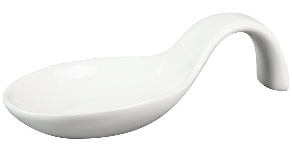 Tasting Spoons Set of 6 White Porcelain Appetizer 