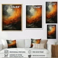thumbnail image 4 of Designart "Nature s Fury The Orange Storm I" Landscape & Nature Canvas Wall Art, 4 of 5