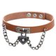 thumbnail image 1 of Minnieouse Punk PU cuero gargantilla cadena colgante corazón collares mujeres niñas gargantilla señora regalo joyería Ropa, zapatos y accesorios Miscelánea Café ligero Minnieouse PS11278-10, 1 of 6