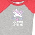 thumbnail image 4 of Inktastic My Aunt Loves Me Unicorn Girls Baby Bodysuit, 4 of 5