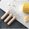 thumbnail image 5 of Gshy Barbacoa Tenedor Madera Acero Inoxidable Carne Fruta Tenedores Mango Maíz Titular Asar Palos Tenedores Herramienta de cocina para Camping BBQ Picnic 10pcs, 5 of 5