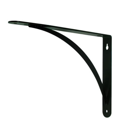 Style Selections 9.06-Inches L x 0.98-Inches W x 6.54-Inches D Matte Black Shelf bracket