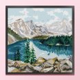 thumbnail image 1 of Cuadros Decorativos Bordado completo Hilo de algodón ecológico 14CT Impreso Lake Cross Stitch Craft (FA349) Wdftyju embutido en tela, 1 of 1