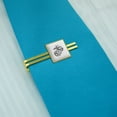 thumbnail image 2 of Marine Corps USMC Black White Eagle Globe Anchor Logo Officially Licensed Square Tie Bar Clip Clasp Tack- Silver or Gold, 2 of 6
