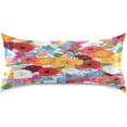 thumbnail image 3 of GZHJMY Colorful Flowers Satin Pillowcase for Hair and Skin, Soft and Cozy Cooling Smooth Pillow Cover with Envelop Closure, King Size 20x40in Home Decor, 3 of 7