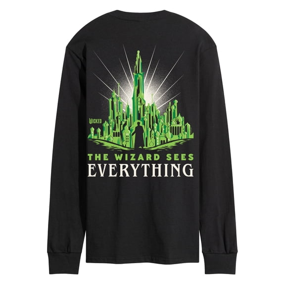 Wicked - Wizard Sees Everything - Men's Long Sleeve Graphic T-Shirt