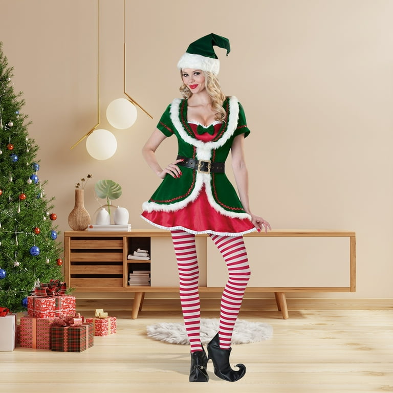 Santa's Elf Costume Adults Naughty Elf Santa's Shelf Helper