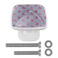 thumbnail image 1 of 4 Pieces Set Drawer Pulls Handle Square Wardrobe Cabinet Knobs with Stainless Steel Screws Furniture Kitchen Decor, 1 of 5