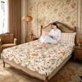 thumbnail image 2 of Erosebridal Vintage Botanicals Fitted Sheet Queen 3-Piece,Fall Harvest Bedding,Cream,1 Fitted Sheet and 2 Pillowcases, 2 of 6