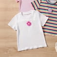 thumbnail image 4 of Yammkia T-Shirts à Manches Courtes pour Filles T-Shirts Graphiques à Manches Courtes pour Fille Col Rond Hauts de Plage T-Shirts d'Été Décontractés (Rose, 3-4 Ans), 4 of 5
