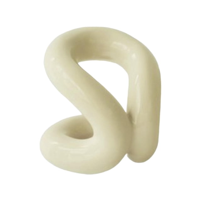 Jarrón de cerámica multifuncional con nudo de cerámica para arreglos florales. Beige