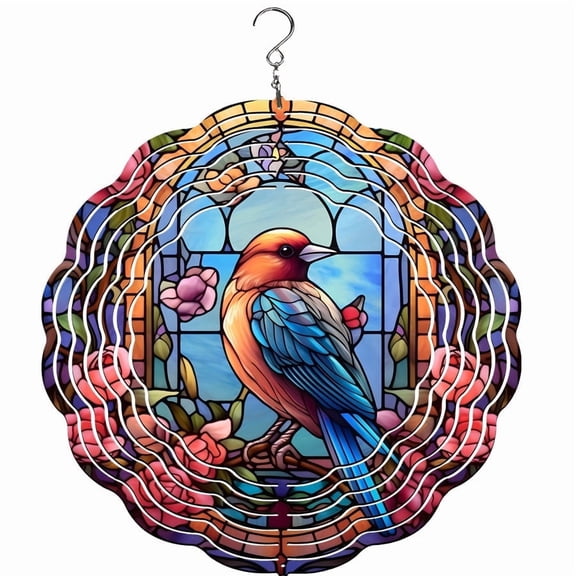 Bird Winter Wind Spinner