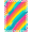 Multicolor Rainbow, Pattern 11, variant on ODIKA Palette Playful Asymmetrical Layout Bold Checkered Abstract for Dorm Room, Small Living Apartment, Stain Resistant Low Profile