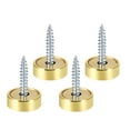 thumbnail image 5 of 16mm Mirror Screws Decorative Cap Cover Nails Polished Gold 4Pack, 5 of 6