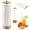 White Straws, variant on Clear Straw Holder Dispenser for Counter, Drinking Straw Organizer Container with Bamboo Lid Transparent Straws Storage Holder, Include 100 Straws