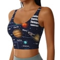 thumbnail image 2 of Vsdgher Solar System Print Women Sleeveless Athletic Tank Top Built-in Bra Camisole Sports Vest for Yoga Running Fitness Exercise with Removable Pads, 2 of 8