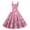 Pink, variant on LWavelet 2026 Valentine's Day Outfit Must-Have Dress, Spaghetti Strap Heart Print Flared Swing Skirt Sundress Dark Blue M