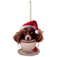 thumbnail image 1 of Christmas Dog Pendant Acrylic Flat Decoration Car Decoration New Cup Pet Dog Christmas, 1 of 1