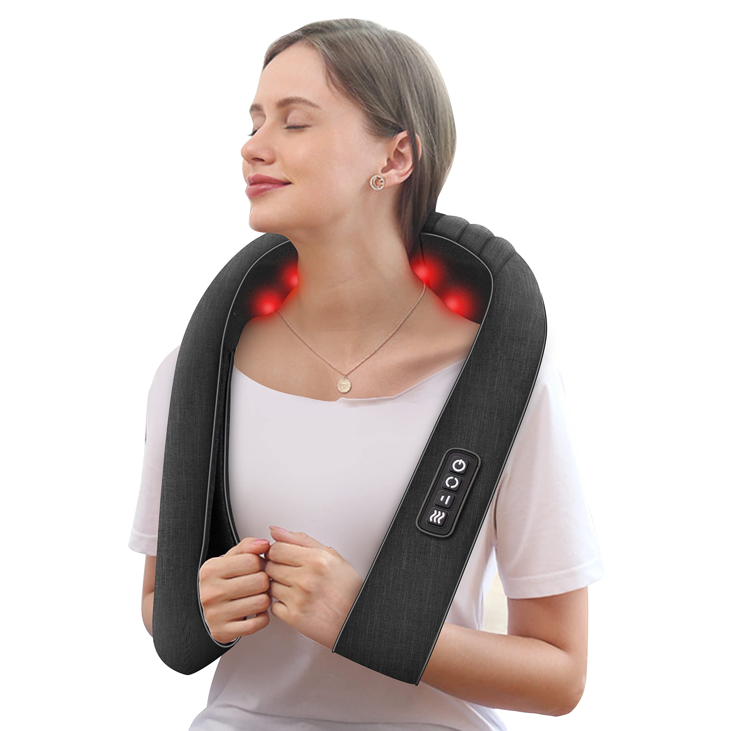 Neck Massager,Massagers for Neck and Shoulder with Heat,Deep Tissue 3D  Kneading Pillow, Heat Shiatsu…See more Neck Massager,Massagers for Neck and