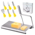 thumbnail image 2 of Stainless Steel Cheese Slicer, with Measuring Grids Board & 6 Piece Cheese Knives,Vegetables, Butter, Sausages, Bread，Dishwasher Safe, 2 of 11