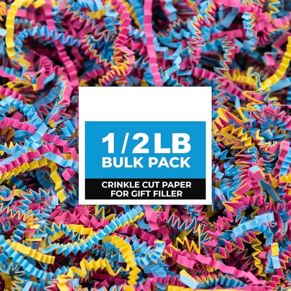 CCOCC Crinkle Cut Paper Gift Baskets 1/2Lb Fiesta Blend Paper Shred Basket Filling Gift Boxes Birthdays Weddings Anniversaries Valentines Day Occassions
