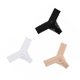 thumbnail image 4 of Juego de 3 bragas de encaje para mujer, patrón de tejido de punto, ropa interior, calzoncillos de cintura baja para mujer, color piel blanco y negro M, 4 of 15