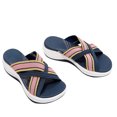 thumbnail image 2 of HEVIRGO Femmes Sangle Croisée Bout Ouvert EVA Plateforme Compensée Sandales Pantoufles pour la Vie Quotidienne, 2 of 10