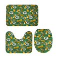 thumbnail image 4 of Juego de alfombras de baño de 3 piezas del equipo Packers de GBP Alfombra antideslizante para baño de 31,5 x 20 pulgadas, 4 of 7