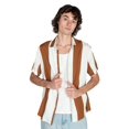 thumbnail image 2 of Ragstock Caramel Striped Button Up Shirt, 2 of 4