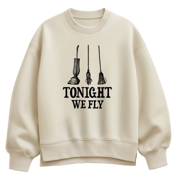 Hocus Pocus - Tonight We Fly - Women's Oversized Fleece Crew Sweatshirt
