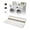 White, variant on 54" x 27.5" Washer and Dryer Countertop with 12" Anti-Drop Backboard, Heavy Duty Laundry Room Organizer Station, Thick Wooden Folding Table for Over Washing Machine and Dryer, Black