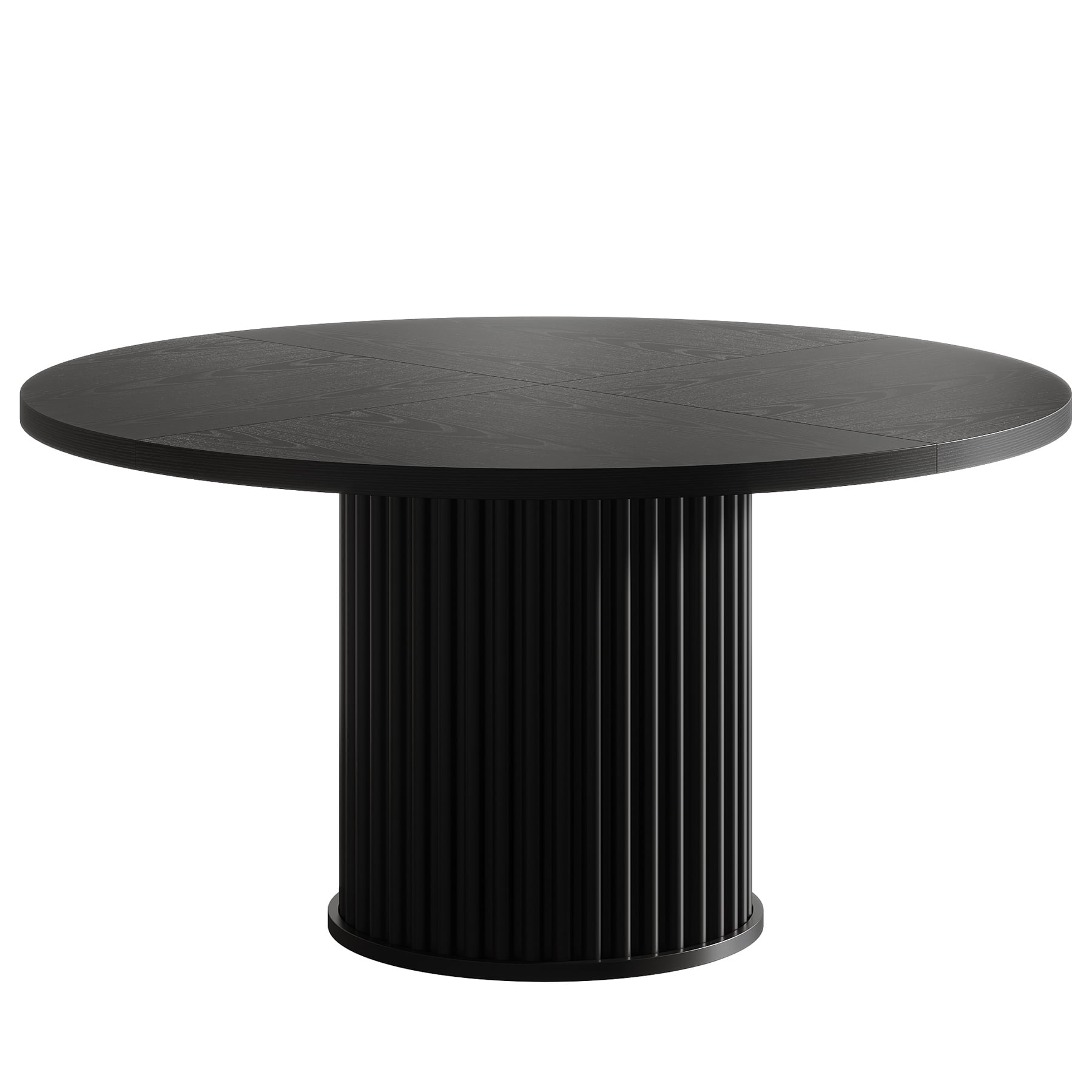 Fnova 47.24" Round Dining Table, Wood Coffee Table for 4 People, Modern Farmhouse Kitchen Table for Dining Room (Chairs Not Included)
